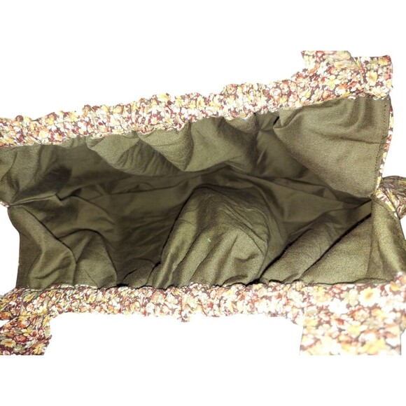 Vintage 1960's Handmade Bag Wooden Dowell Floral Cottagecore Pioneer With Wallet - Picture 6 of 6